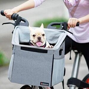 BARKBAY Pet Carrier Bicycle Basket Bag Pet Booster Backpack for Dogs Cats Pets